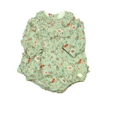 Pre-Owned Cocote Girls Blue | Flowers Romper size: 3 Months (Excellent)
