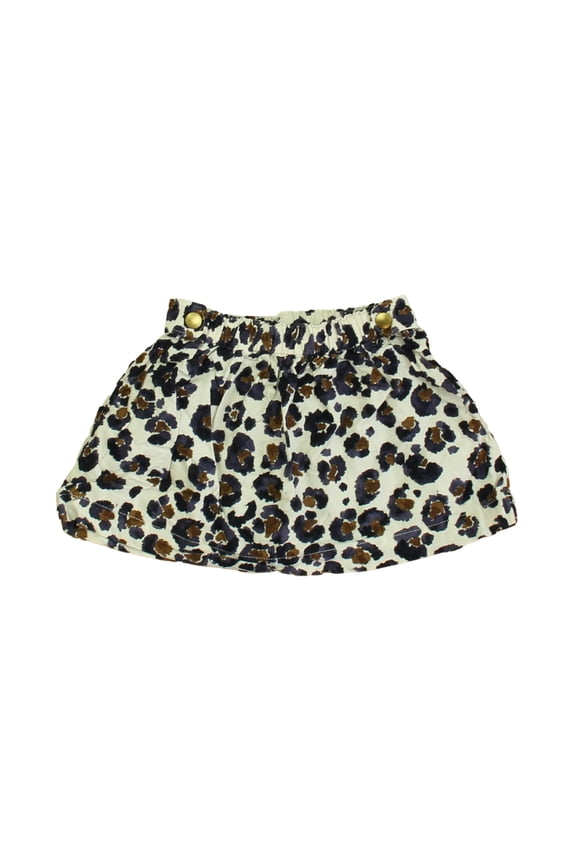 Pre-owned: Crewcuts Girls Ivory | Navy | Brown Skirt size: 2T (Good)