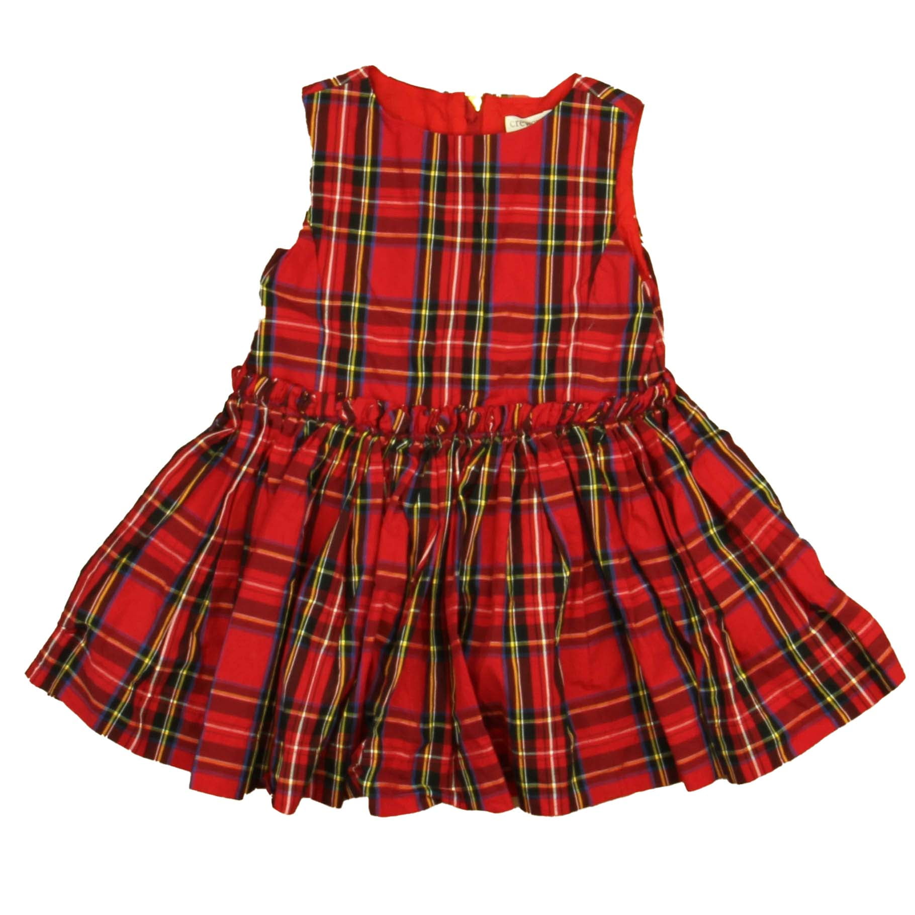 Pre Owned Crewcuts Girls Red Plaid Dress size 2T Good Walmart