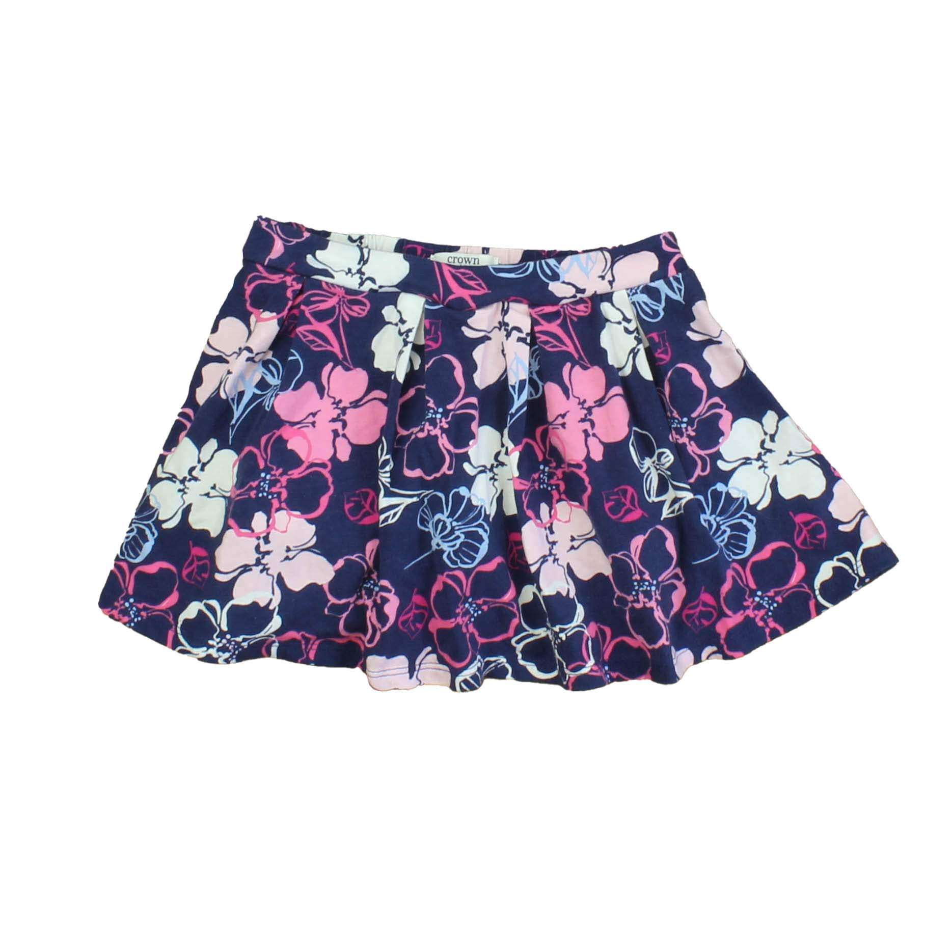 Pre owned Crown Ivy Girls Blue Pink White Skirt size 2T