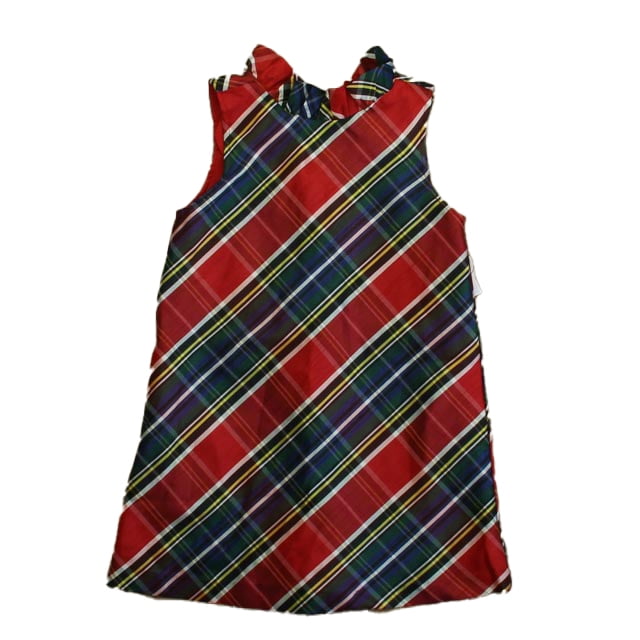Pre-Owned Crown & Ivy Girls Red | Green Plaid Dress size: 3T (New with Tags)