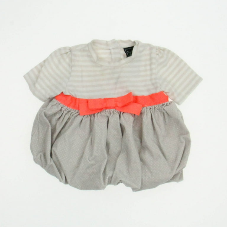 Pre Owned Cynthia Rowley Girls Beige White Dress size 12 Months Good Walmart