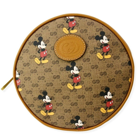 Pre-Owned GUCCI Disney x Mini GG Supreme Round Backpack Bag Beige 603730