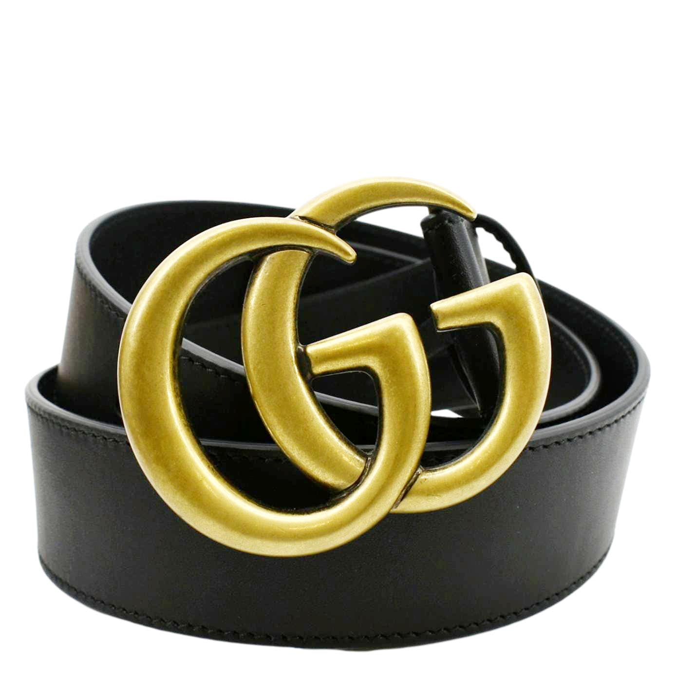 Pre Owned Gucci Leather Belt Black 80.32