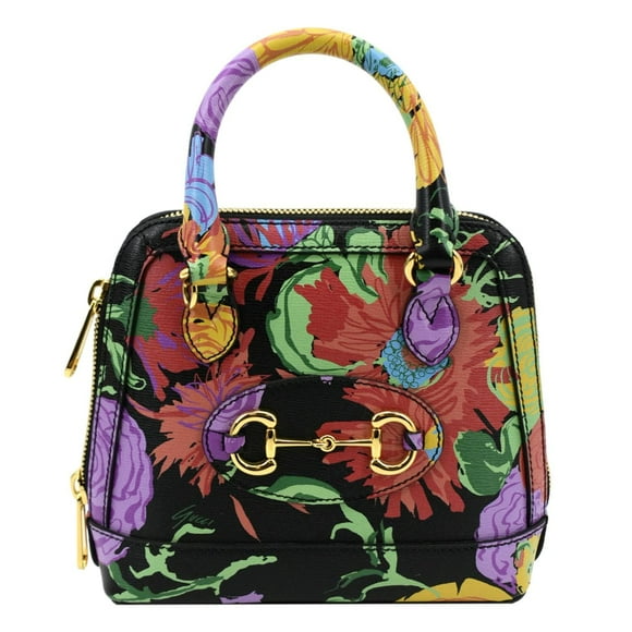 Pre-Owned GUCCI Mini Horsebit 1955 Leather Crossbody Bag Multicolor 640716