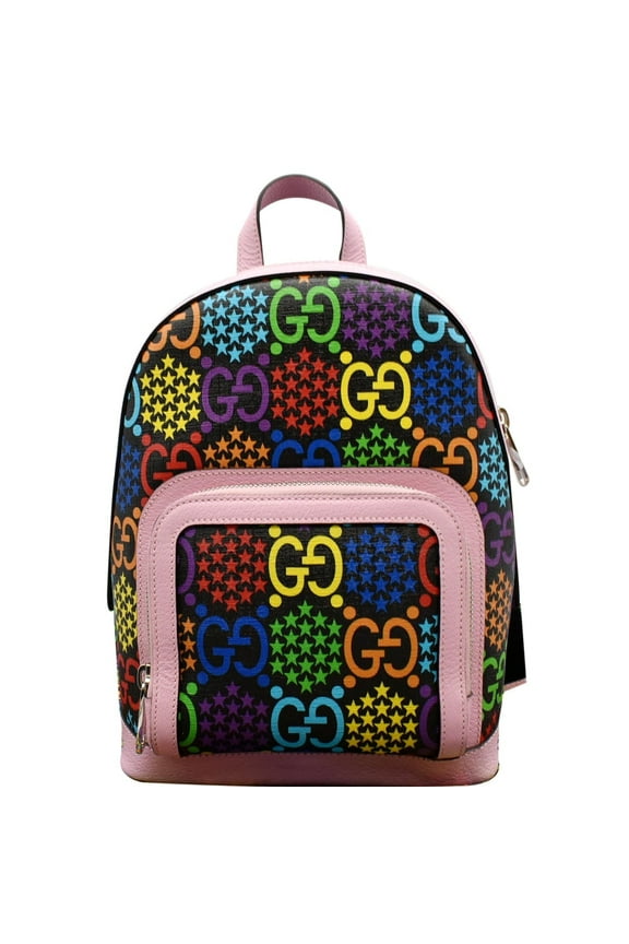 Pre-Owned GUCCI Psychedelic GG Supreme Monogram Canvas Backpack Bag Multicolor 601296