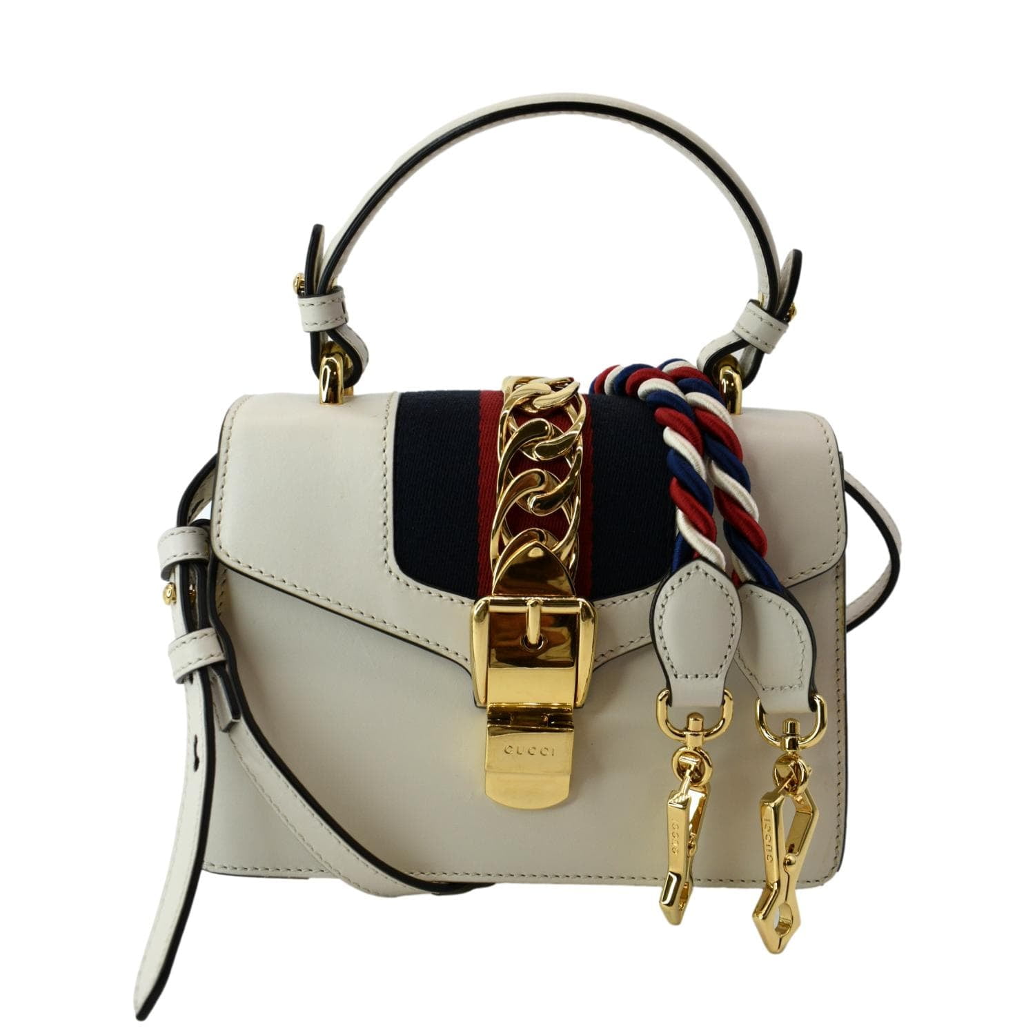 Pre-Owned Gucci Women's Gucci Top Handle Crossbody Bag, White