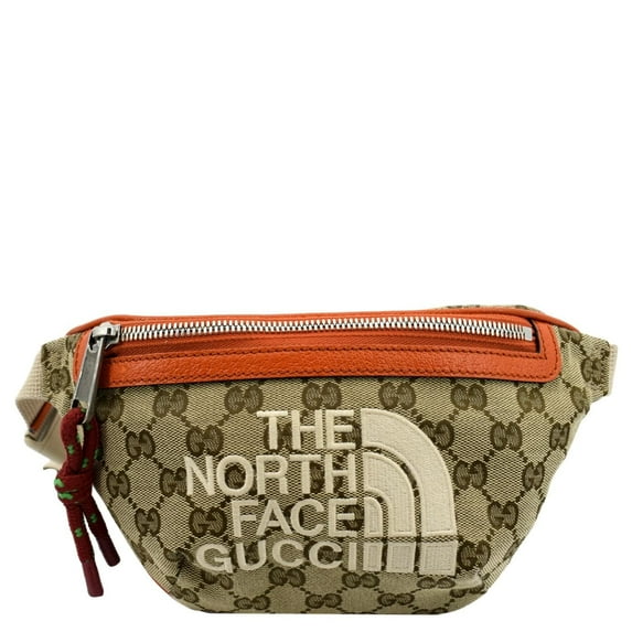 Pre-Owned GUCCI X North Face Canvas Waist Belt Bag Beige 650299