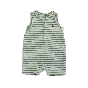 Pre-Owned Gap Boys Navy Stripe Romper size: 3-6 Months (Good)