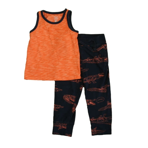 Pre-Owned Gap Boys Orange | Navy Alligatos Apparel Sets size: 2T (Good)