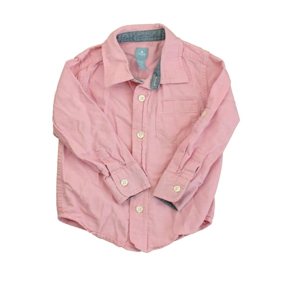 Pre-Owned Gap Boys Pink Button Down Long Sleeve size: 2T (Good)