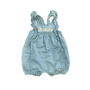 Pre-Owned Gap Girls Blue Romper size: 3-6 Months (Good)