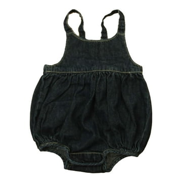 Pre-Owned Gap Girls Blue Romper size: 6-12 Months (Good)