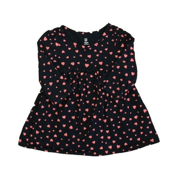 Pre-Owned Gap Girls Navy | Pink Hearts Dress size: 18-24 Months (Good)