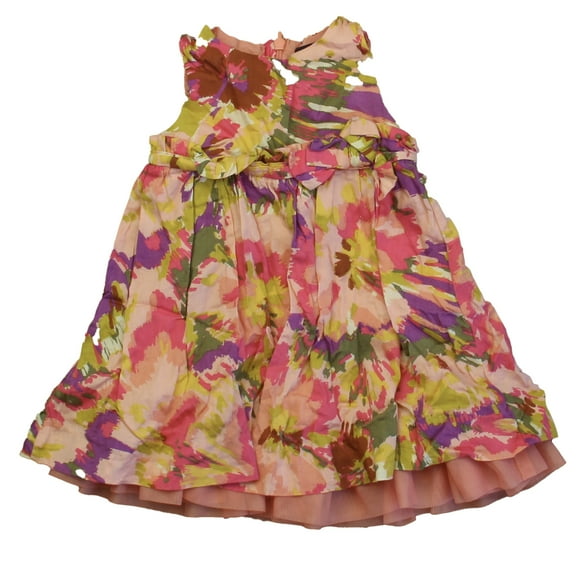 Pre-Owned Gap Girls Pink | Purple Dress size: 6-12 Months (Good)