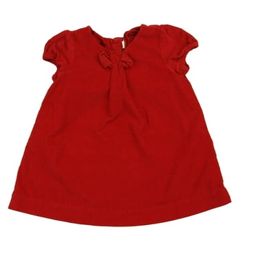 Pre-Owned Gap Girls Red Dress size: 12-18 Months (Excellent)