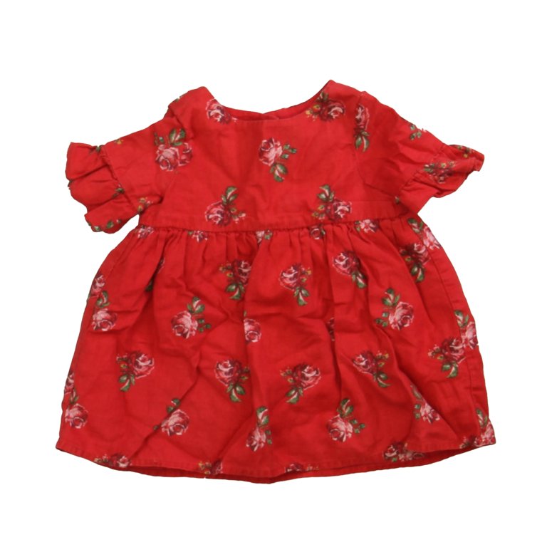 Pre owned Gap Girls Red Floral Dress size 6 12 Months Walmart
