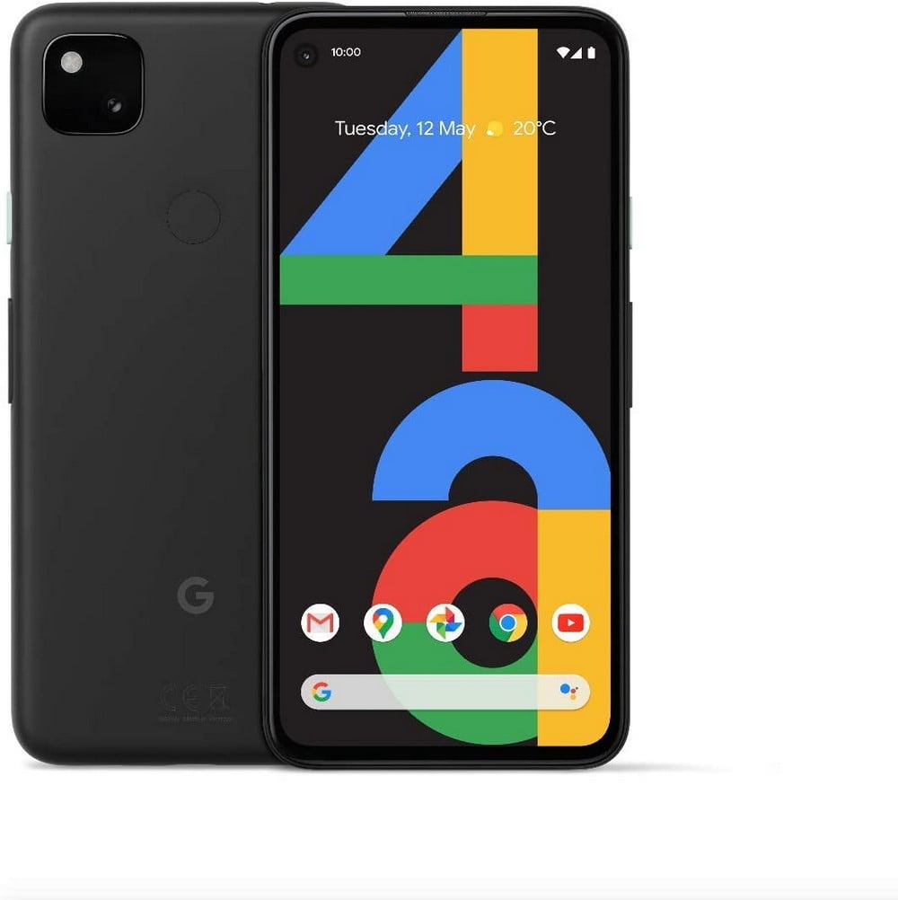 Pre-owned Google Pixel 4a Smartphone, Fully Unlocked,128 GB Storage + 6 GB RAM, Just Black (Refurbished)