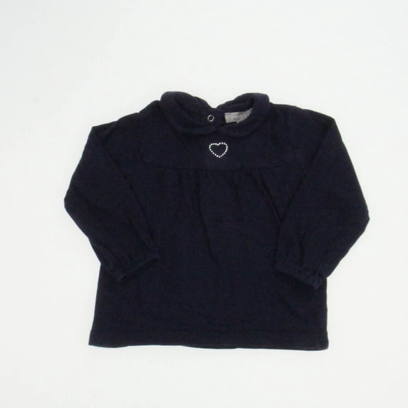 Pre-owned: Grain de Ble Girls Blue Shirt size: 6 Months (Excellent)