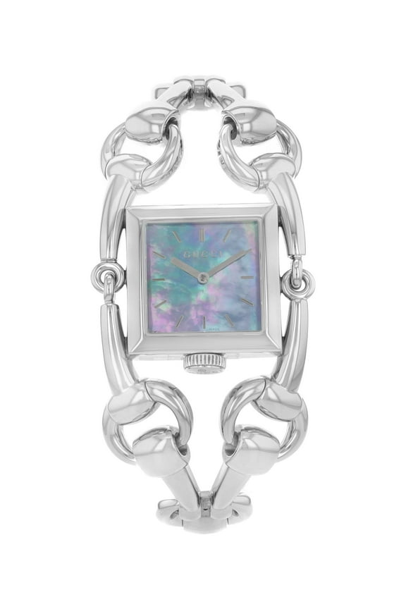 Pre-Owned Gucci 116 Signoria Steel MOP Quartz Ladies Watch YA116302 (Good)