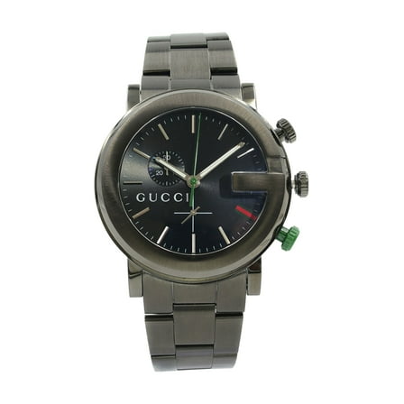 Pre-Owned Gucci G-Chrono Black Dial PVD Quartz Mens Watch YA101331 (Good)