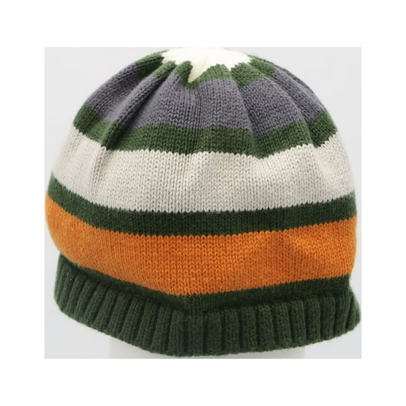 Pre-Owned Gymboree Boys Green Stripe Winter Hat size: 6-12 Months (Excellent)