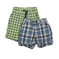 thumbnail image 1 of Pre-Owned Gymboree Boys Purple | Green Plaid Shorts size: 12-18 Months (Good), 1 of 1