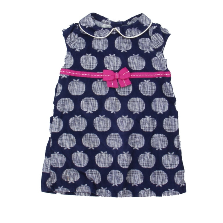Pre-owned Gymboree Girls Blue Apples Dress size: 12-18 Months 