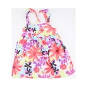 Pre-owned Gymboree Girls Pink | Floral Dress size: 6-12 Months