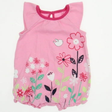 Pre-Owned Gymboree Girls Pink Romper size: 3-6 Months (Excellent)
