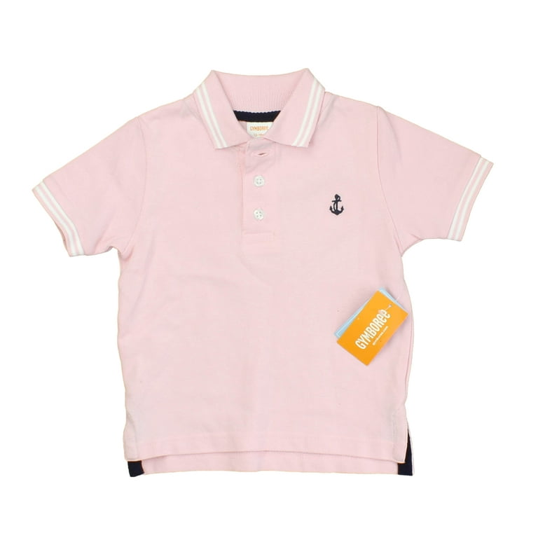 Pre-owned Gymboree Girls Pink  White Polo Shirt size: 12-18 Months 