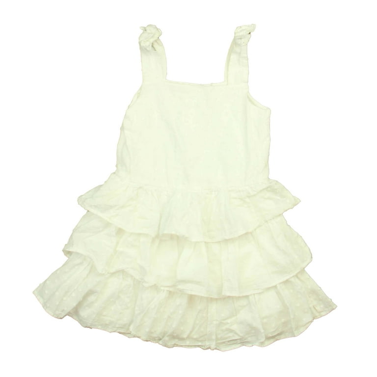 Pre Owned Gymboree Girls White Dress size 4T Good Walmart