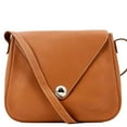 thumbnail image 1 of Pre-Owned HERMES Christie Rhone Flap Clemence Leather Shoulder Bag Tan, 1 of 1
