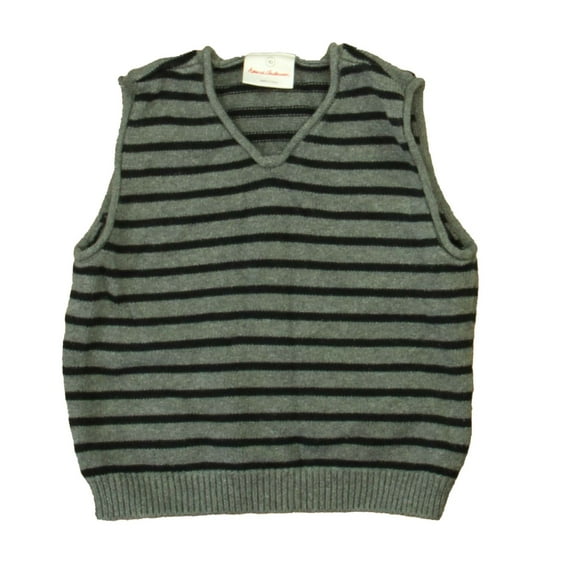 Pre-owned: Hanna Andersson Boys Gray | Black Sweater Vest size: 3T (Fair)