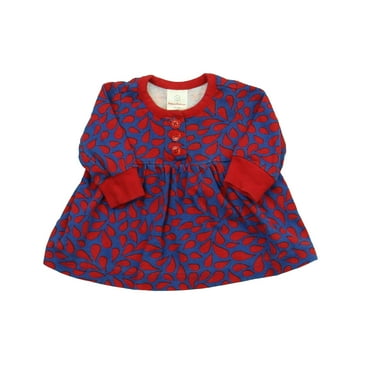 Pre-Owned Hanna Andersson Girls Blue | Red Dress size: 0-3 Months (Good)