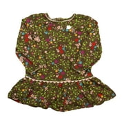 Pre-owned Hanna Andersson Girls Brown Floral Dress size: 12-18 Months