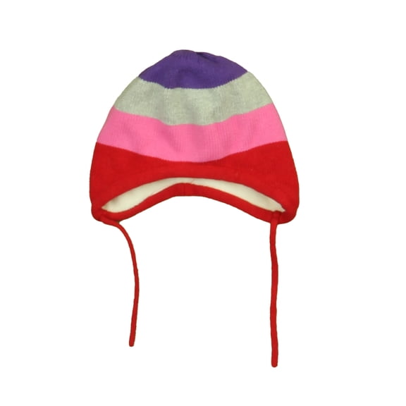 Pre-owned: Hanna Andersson Girls Red | Pink | Gray | Purple Winter Hat size: 3-12 Months (Good)