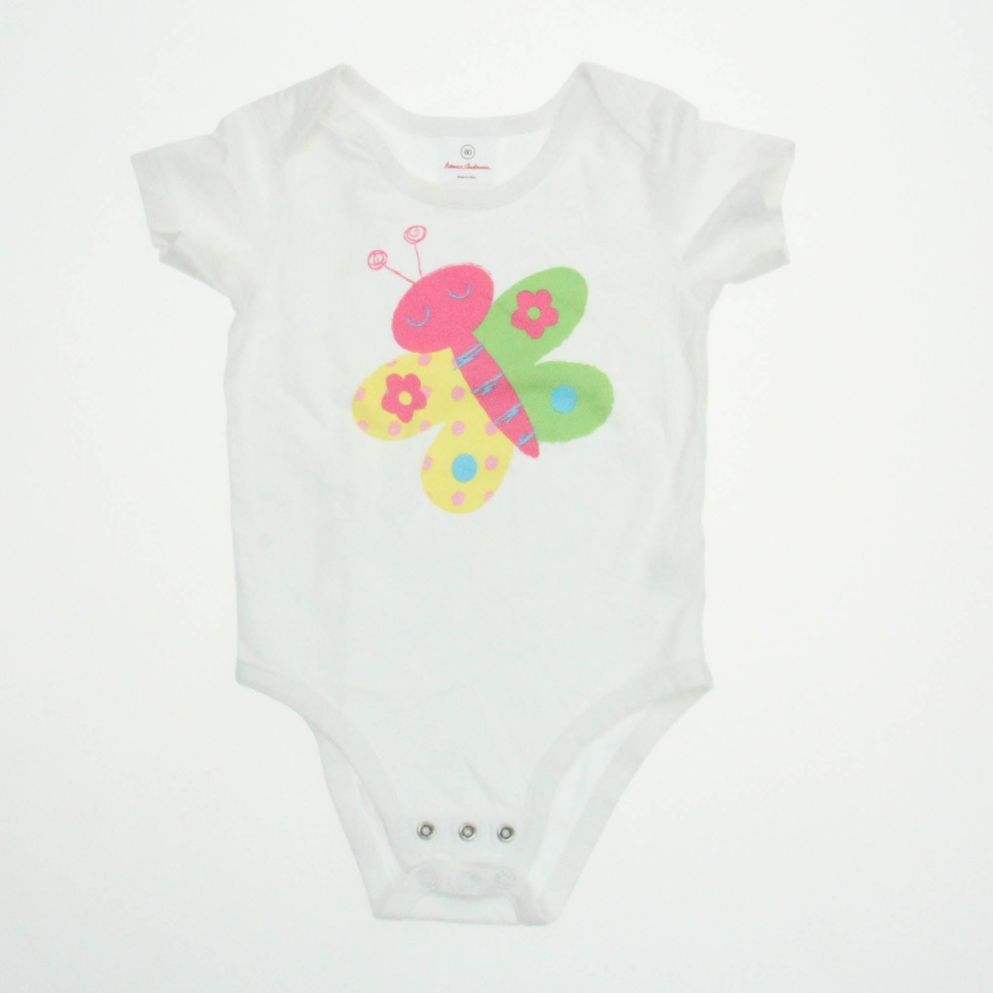 Pre owned Hanna Andersson Girls White Butterfly Onesie size 2T