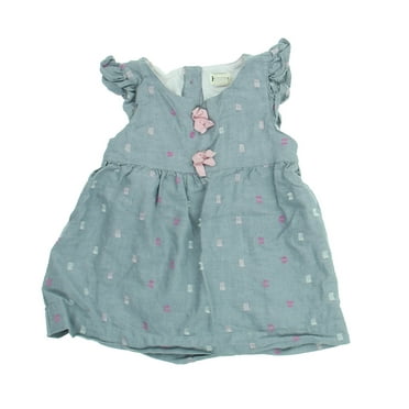 Pre-Owned Hatley Girls Light Blue | Pink Dress size: 12-18 Months (Good)