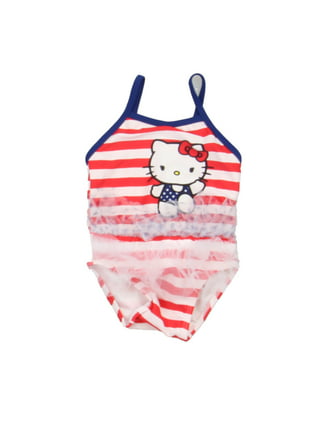 Girl's HELLO KITTY by Sanrio Swimsuit Bathing Suit Tie Dye 7/8 NWT