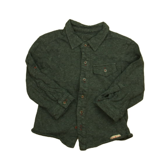 Pre-Owned Hudson Boys Gray Button Down Long Sleeve size: 2T (Good)