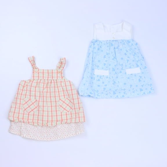 Pre-owned: Janie & Jack | Circo Girls Orange | Blue Sun Dress size: 3-6 Months (Fair)