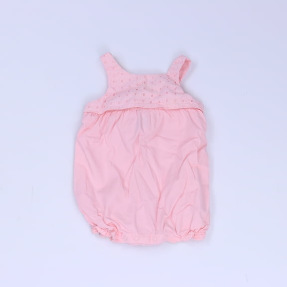 Pre-owned: Janie & Jack Girls Pink Romper size: 3-6 Months (Excellent)