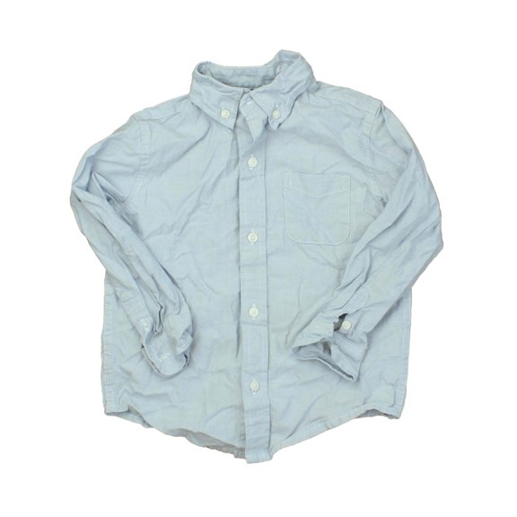 Pre-owned: Janie and Jack Boys Blue Button Down Long Sleeve size: 3T (Good)