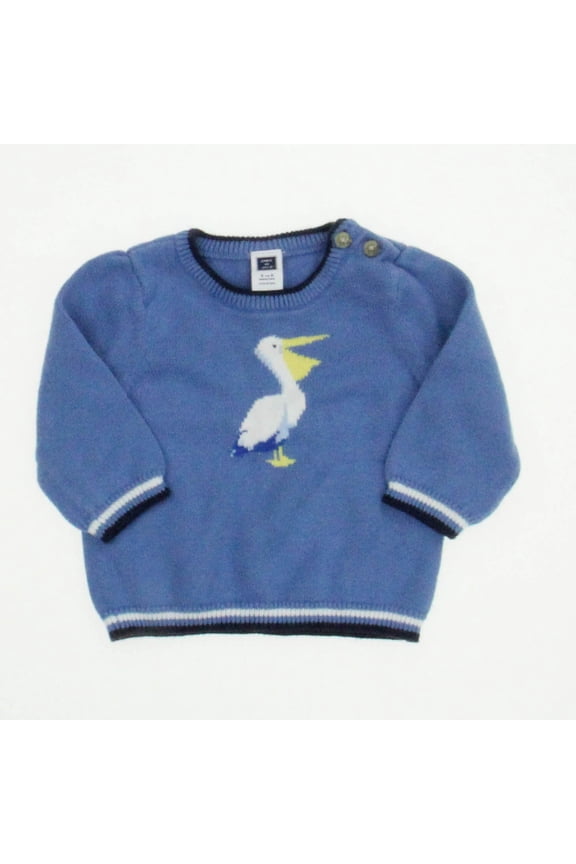 Pre-owned: Janie and Jack Boys Blue Sweater size: 3-6 Months (Excellent)