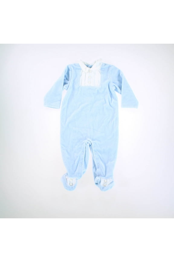 Pre-Owned Janie and Jack Boys Blue | White Long Sleeve Outfit size: 6-9 Months (Excellent)