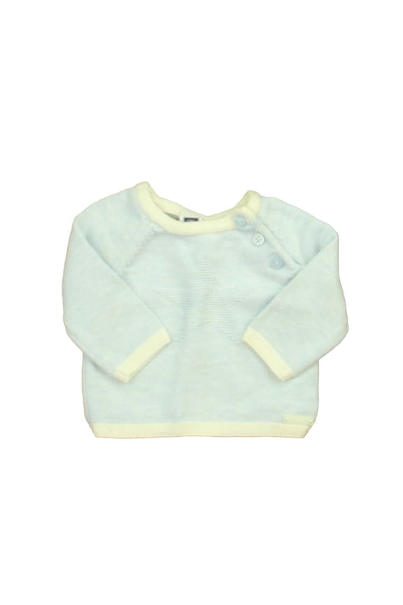 Pre-owned: Janie and Jack Boys Blue | White Sweater size: Newborn (Good)