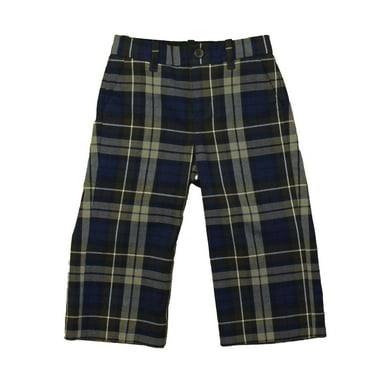 Pre-Owned Janie and Jack Boys Brown | Blue | Plaid Pants size: 18-24 Months (Good)