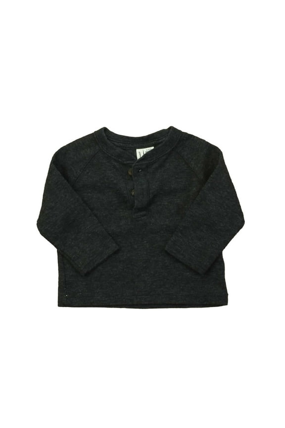 Pre-owned: Janie and Jack Boys Grey Henley size: 3-6 Months (Excellent)