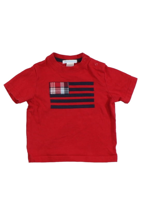 Pre-owned: Janie and Jack Boys Red T-Shirt size: 6-12 Months (Excellent)